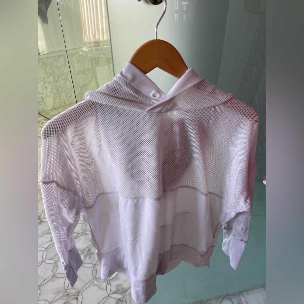 White Mesh Sweatshirt